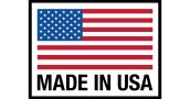 Made in USA flag badge.