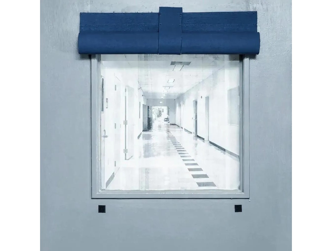Navy Traditional Fabric lockdown shade